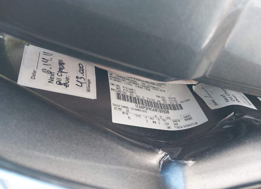 Photo 9 of 2010 Ford Focus SE (VIN 1FAHP3FN5AW189008)