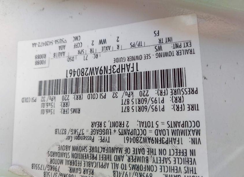 Photo 9 of 2010 Ford Focus SE (VIN 1FAHP3FN9AW280461)