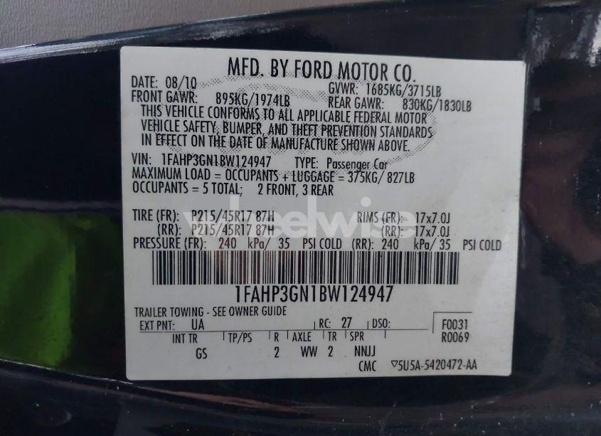 Photo 9 of 2011 Ford Focus SES (VIN 1FAHP3GN1BW124947)