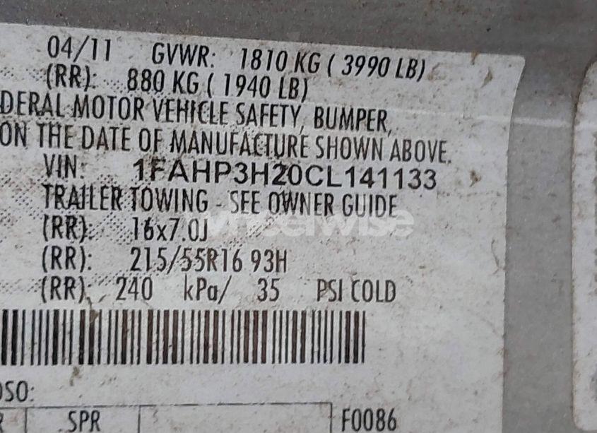 Photo 9 of 2012 Ford Focus SEL (VIN 1FAHP3H20CL141133)