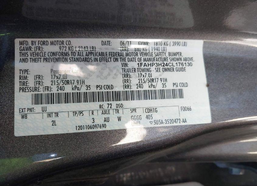 Photo 9 of 2012 Ford Focus SEL (VIN 1FAHP3H24CL176130)