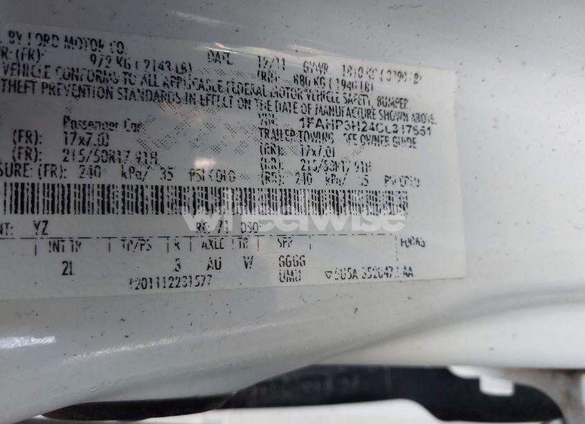 Photo 9 of 2012 Ford Focus SEL (VIN 1FAHP3H24CL317651)