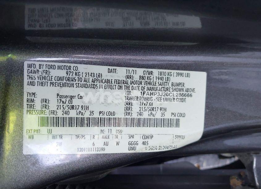 Photo 9 of 2012 Ford Focus TITANIUM (VIN 1FAHP3J20CL286666)