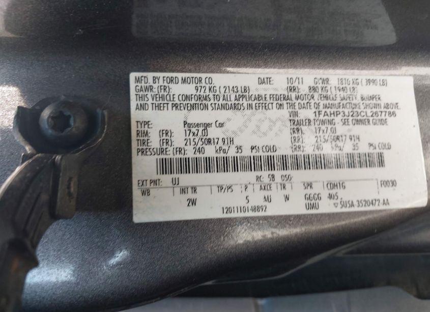 Photo 9 of 2012 Ford Focus TITANIUM (VIN 1FAHP3J23CL267786)