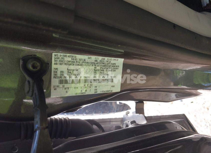 Photo 9 of 2012 Ford Focus SE (VIN 1FAHP3K23CL299961)