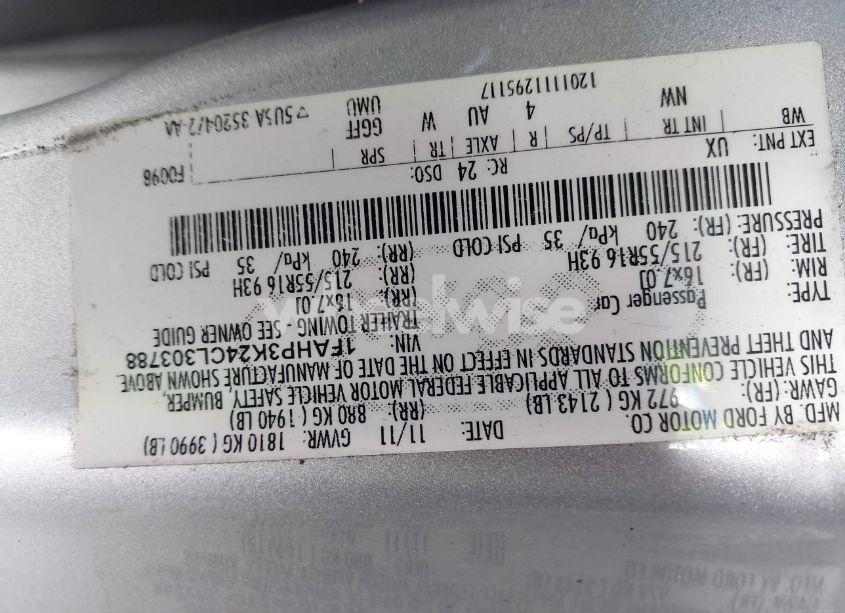 Photo 9 of 2012 Ford Focus SE (VIN 1FAHP3K24CL303788)