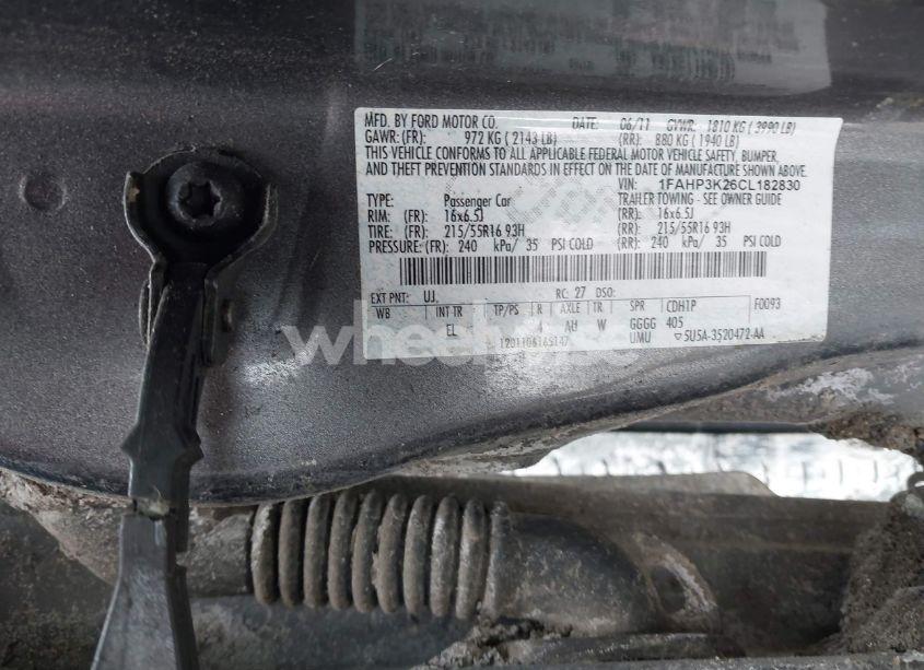 Photo 9 of 2012 Ford Focus SE (VIN 1FAHP3K26CL182830)