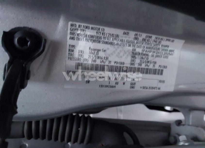 Photo 9 of 2012 Ford Focus SE (VIN 1FAHP3K2XCL252541)