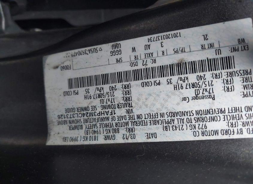 Photo 9 of 2012 Ford Focus SEL (VIN 1FAHP3M24CL373126)