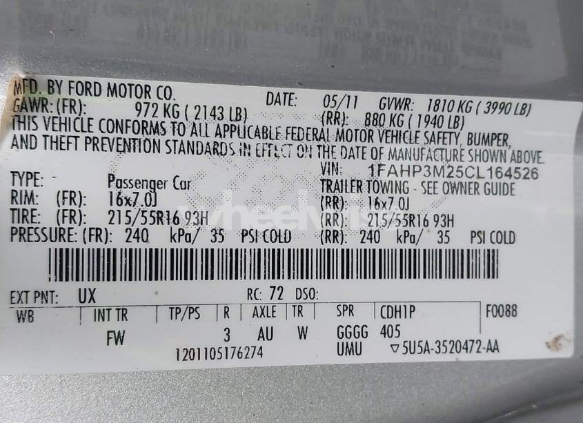 Photo 9 of 2012 Ford Focus SEL (VIN 1FAHP3M25CL164526)