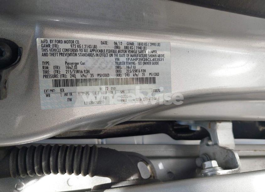 Photo 9 of 2012 Ford Focus SEL (VIN 1FAHP3M28CL453531)