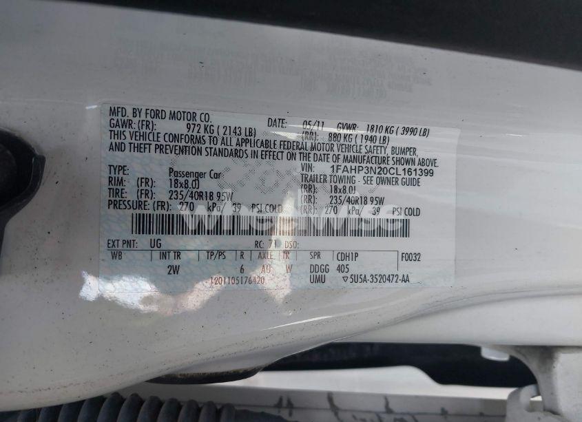 Photo 9 of 2012 Ford Focus TITANIUM (VIN 1FAHP3N20CL161399)