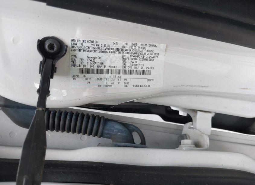 Photo 9 of 2012 Ford Focus TITANIUM (VIN 1FAHP3N21CL294771)