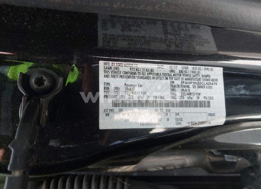 Photo 9 of 2012 Ford Focus TITANIUM (VIN 1FAHP3N22CL426419)