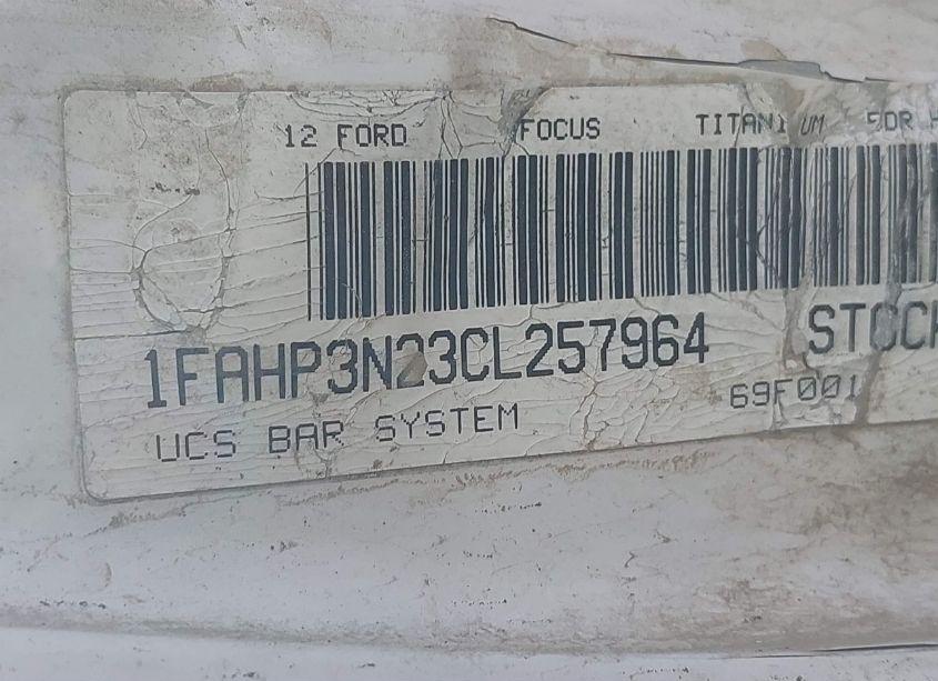 Photo 9 of 2012 Ford Focus TITANIUM (VIN 1FAHP3N23CL257964)