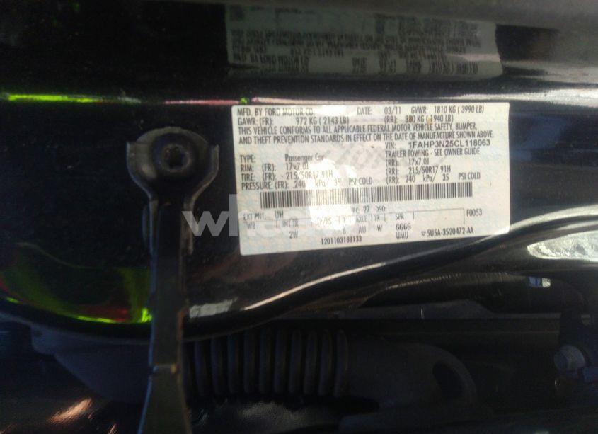 Photo 9 of 2012 Ford Focus TITANIUM (VIN 1FAHP3N25CL118063)