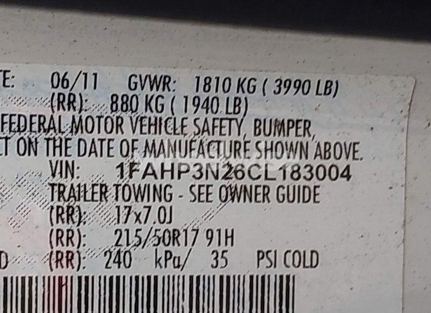 Photo 9 of 2012 Ford Focus TITANIUM (VIN 1FAHP3N26CL183004)