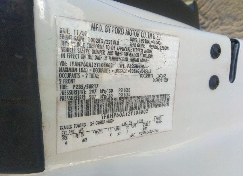 2002 Ford Thunderbird