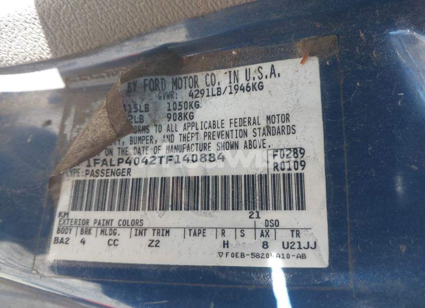 Photo 9 of 1996 Ford Mustang (VIN 1FALP4042TF140884)