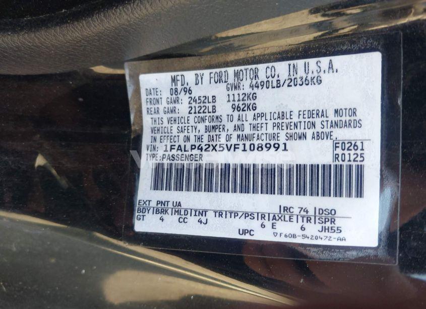 Photo 9 of 1997 Ford Mustang GT (VIN 1FALP42X5VF108991)