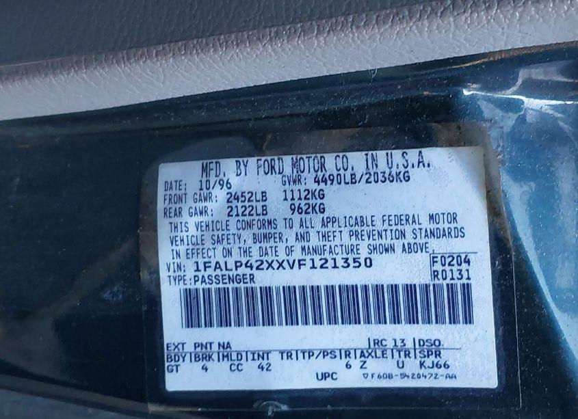 Photo 9 of 1997 Ford Mustang GT (VIN 1FALP42XXVF121350)