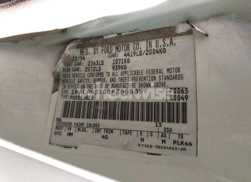 Photo 9 of 1994 Ford Mustang GT (VIN 1FALP45T0RF206809)