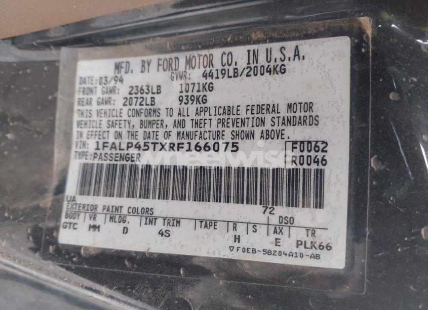 Photo 9 of 1994 Ford Mustang GT (VIN 1FALP45TXRF166075)