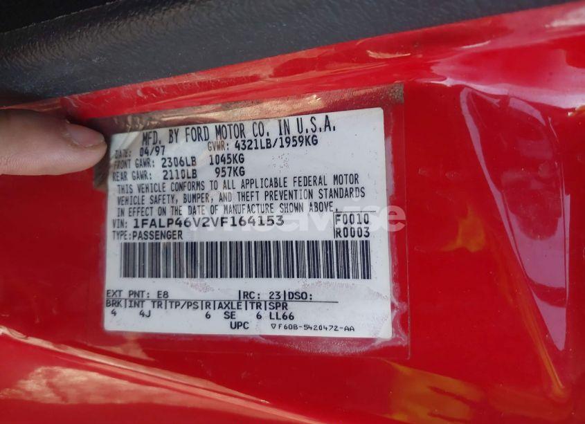 Photo 9 of 1997 Ford Mustang COBRA (VIN 1FALP46V2VF164153)