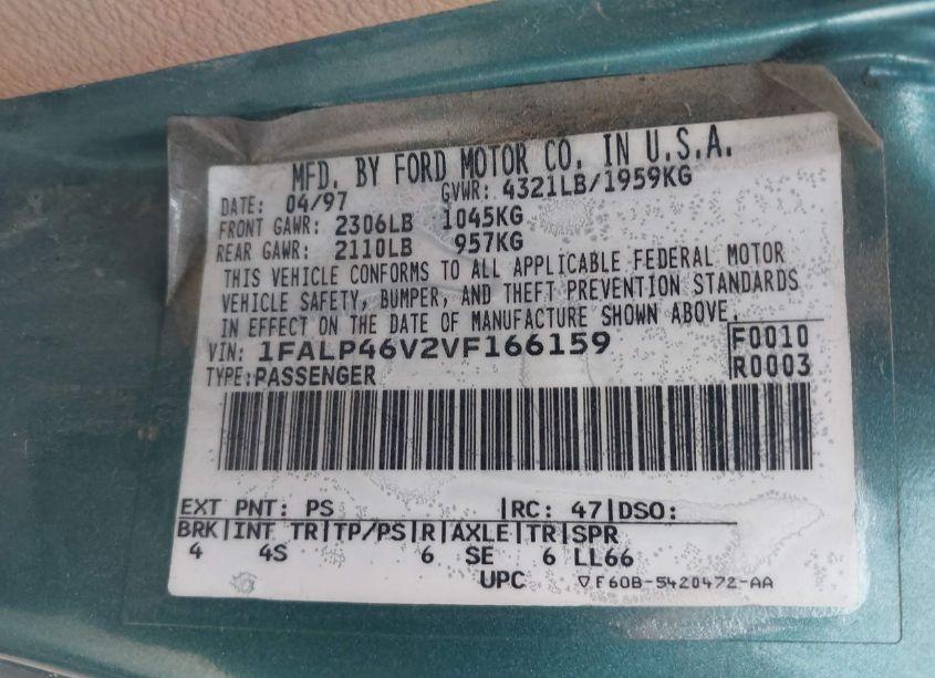 Photo 9 of 1997 Ford Mustang COBRA (VIN 1FALP46V2VF166159)