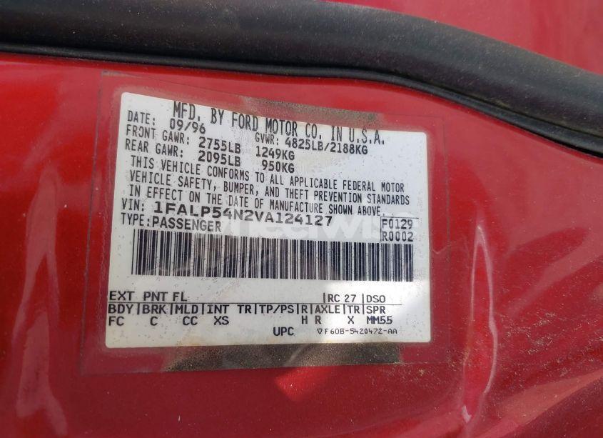 Photo 9 of 1997 Ford Taurus SHO (VIN 1FALP54N2VA124127)