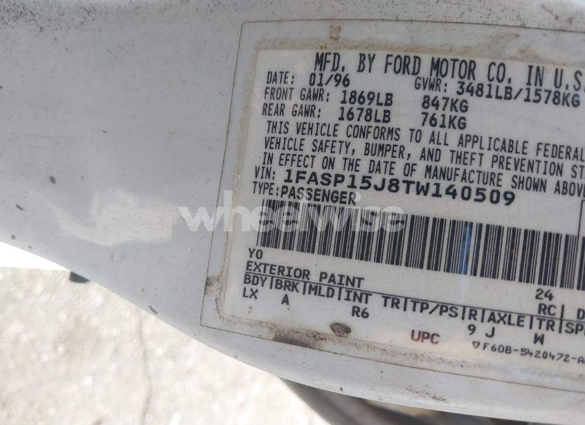 Photo 9 of 1996 Ford Escort LX (VIN 1FASP15J8TW140509)