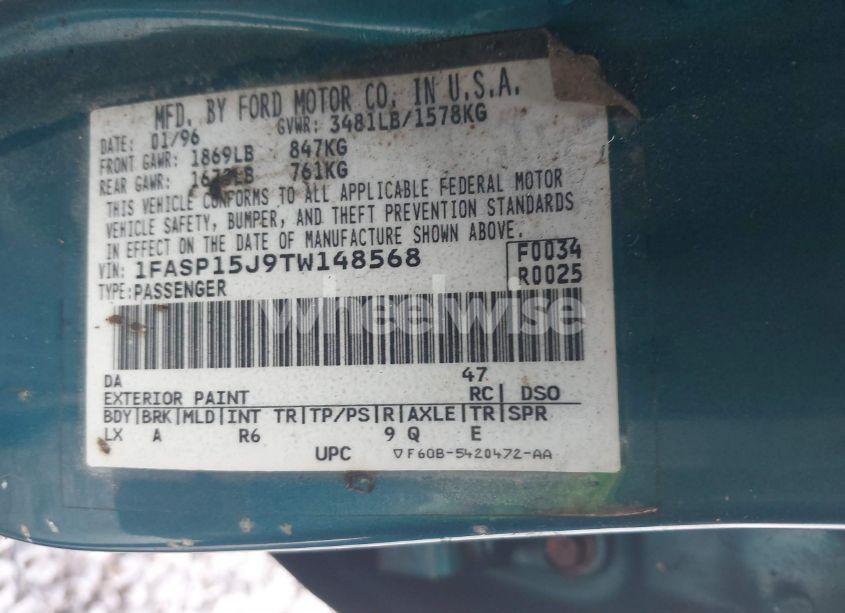 Photo 9 of 1996 Ford Escort LX (VIN 1FASP15J9TW148568)