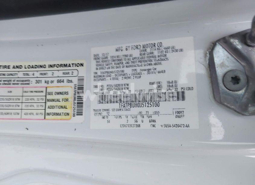 Photo 9 of 2018 Ford Mustang ECOBOOST PREMIUM (VIN 1FATP8UH0J5125100)