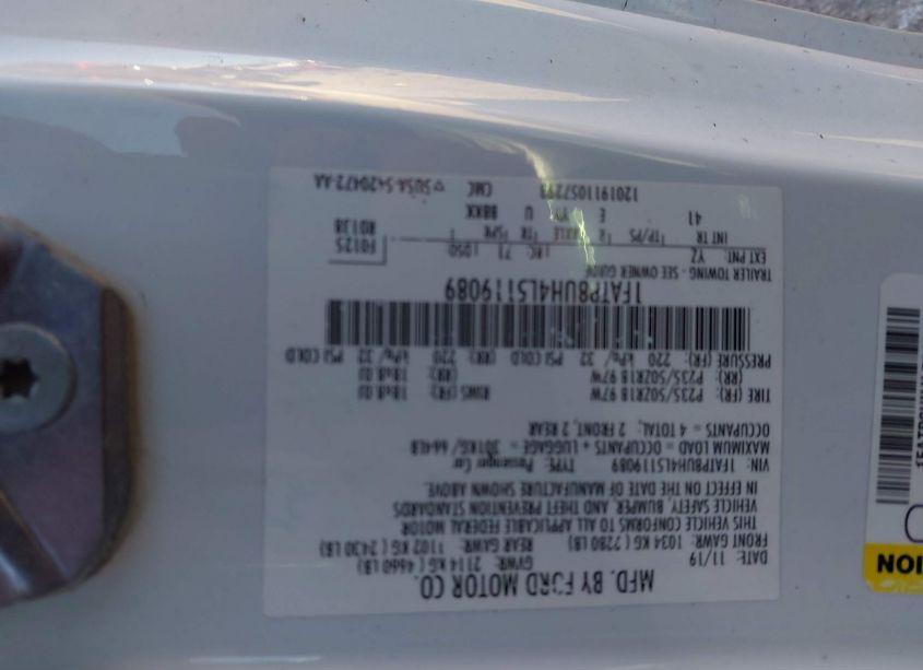 Photo 9 of 2020 Ford Mustang ECOBOOST PREMIUM (VIN 1FATP8UH4L5119089)