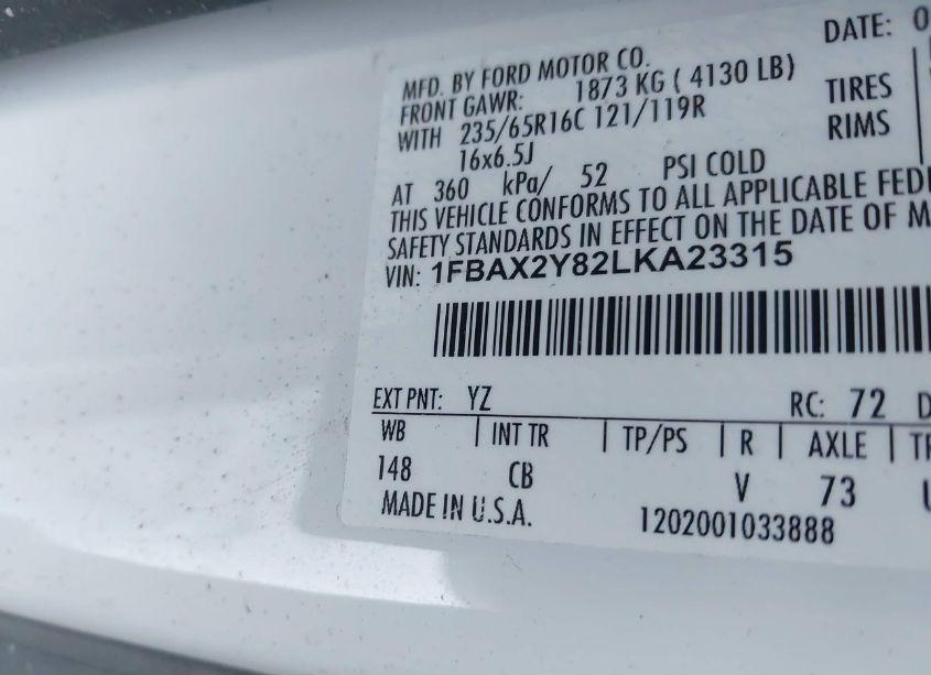 Photo 9 of 2020 Ford Transit-350 PASSENGER VAN XLT (VIN 1FBAX2Y82LKA23315)