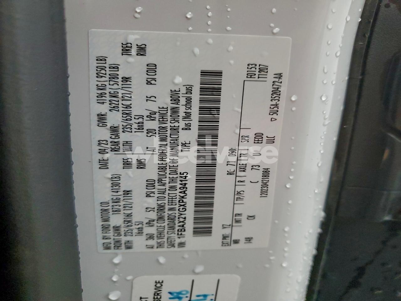 Photo 14 of 2023 FORD TRANSIT T-350 (VIN 1FBAX2YGXPKA94145)