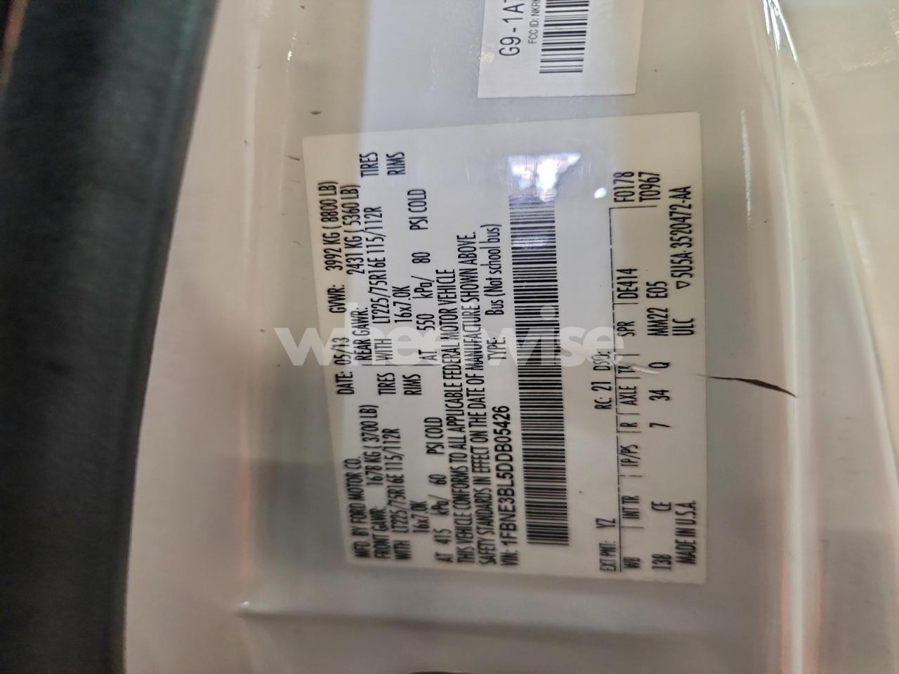 Photo 12 of 2013 FORD ECONOLINE E350 SUPER DUTY WAGON (VIN 1FBNE3BL5DDB05426)