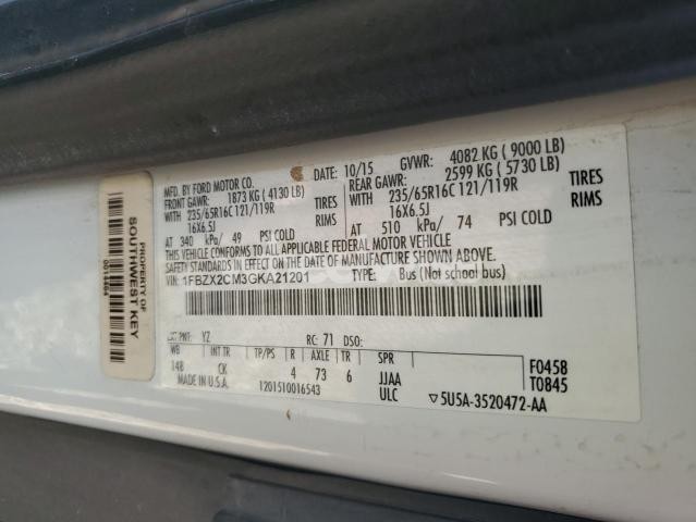 Photo 13 of 2016 FORD TRANSIT T-350 N/A (VIN 1FBZX2CM3GKA21201)