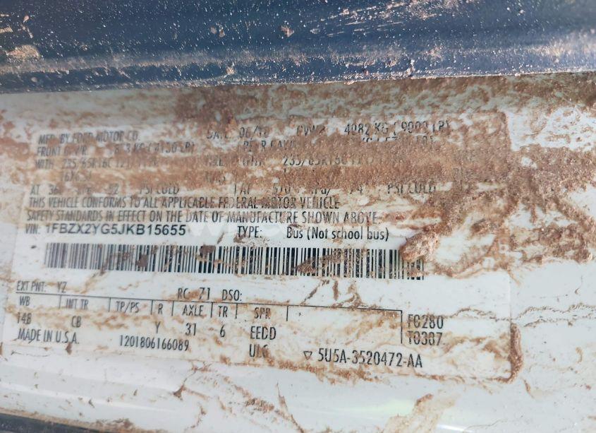 Photo 9 of 2018 Ford Transit-350 XLT (VIN 1FBZX2YG5JKB15655)