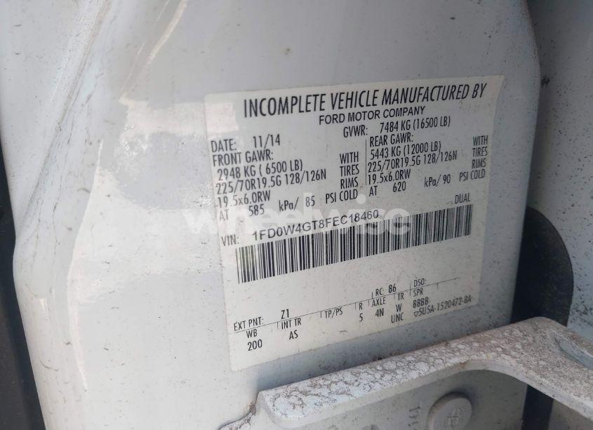 Photo 8 of 2015 Ford F-450 CHASSIS XL (VIN 1FD0W4GT8FEC18460)