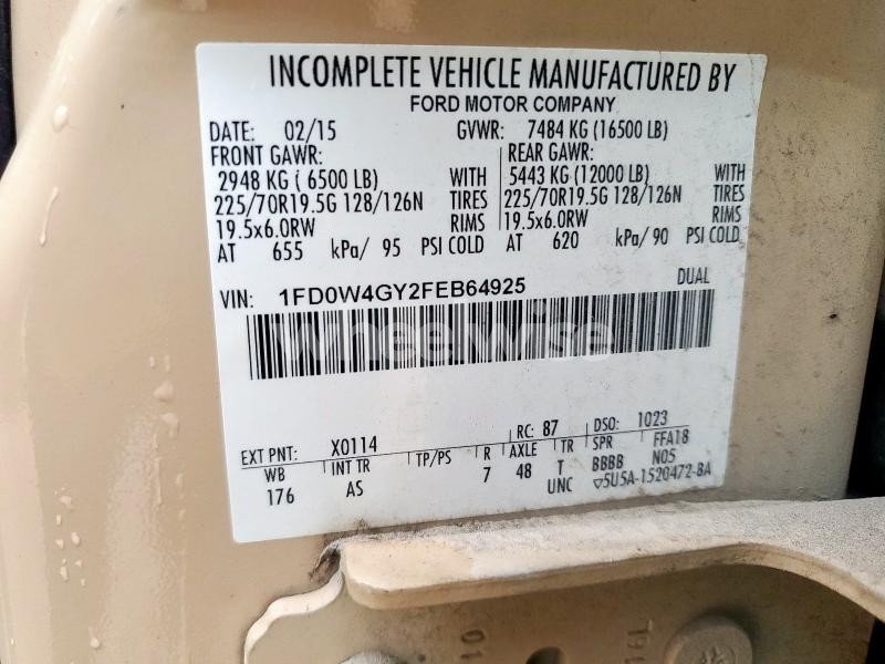 Photo 10 of 2015 FORD F450 SUPER DUTY N/A (VIN 1FD0W4GY2FEB64925)