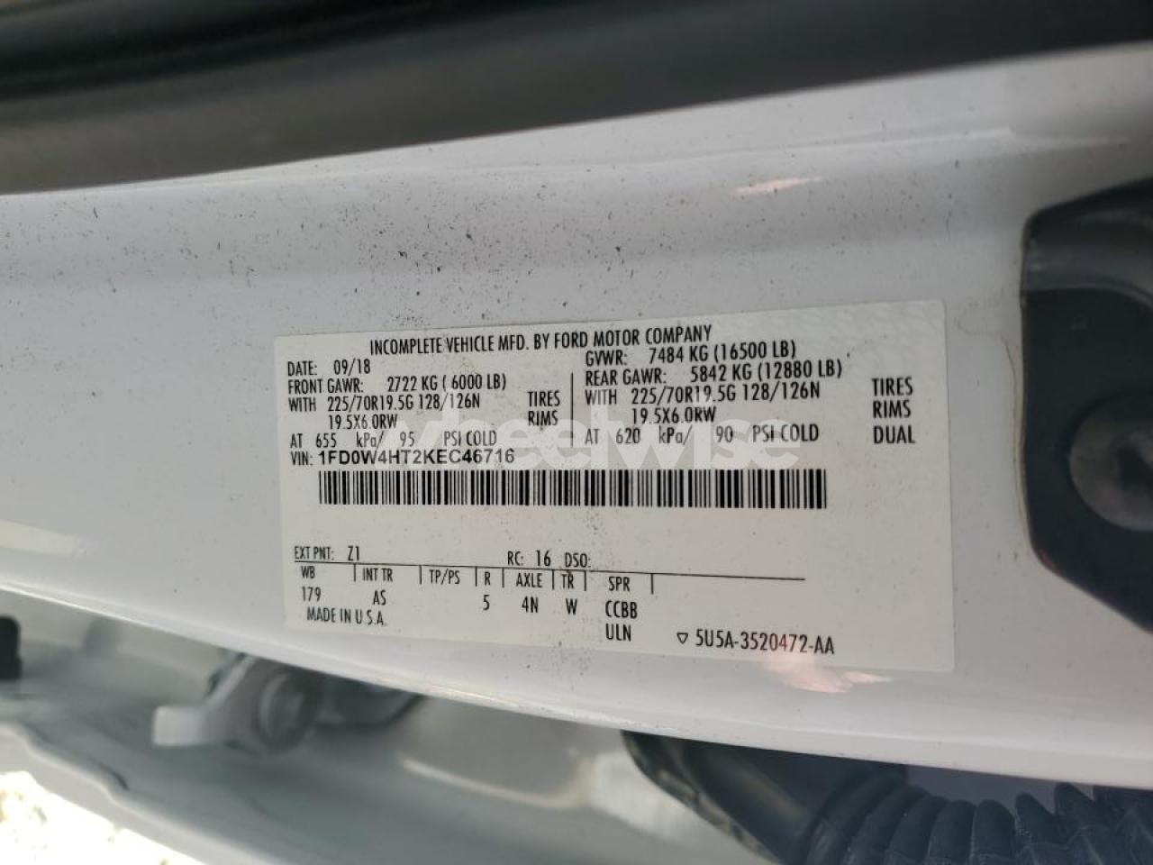 Photo 13 of 2019 FORD F450 SUPER DUTY UTILITY / SERVICE TRUCK (VIN 1FD0W4HT2KEC46716)