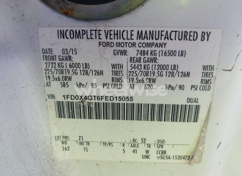 Photo 8 of 2015 Ford F-450 CHASSIS XL (VIN 1FD0X4GT6FED15055)