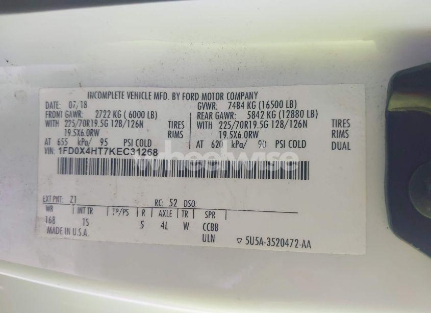 Photo 8 of 2019 Ford F-450 CHASSIS XL (VIN 1FD0X4HT7KEC31268)