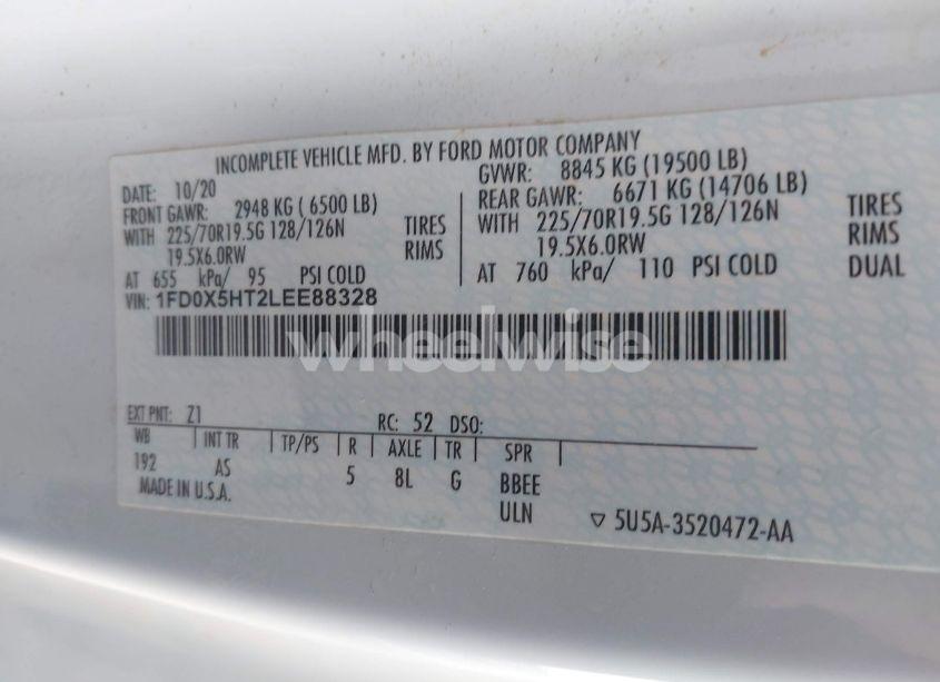 Photo 8 of 2020 Ford F-550 CHASSIS XL (VIN 1FD0X5HT2LEE88328)