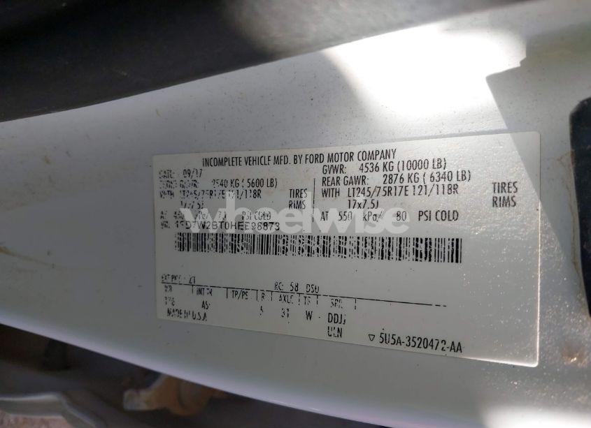 Photo 9 of 2017 Ford F-250 XL (VIN 1FD7W2BT0HEE98873)