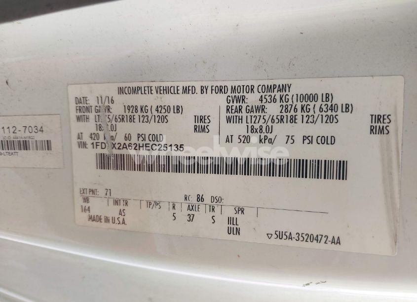 Photo 9 of 2017 Ford F-250 XL (VIN 1FD7X2A62HEC25135)