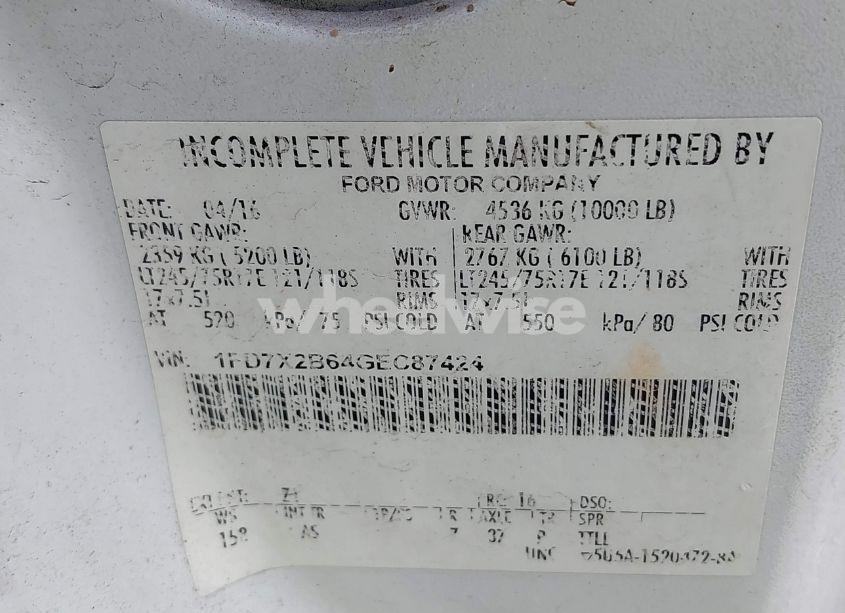 Photo 9 of 2016 Ford F-250 XL (VIN 1FD7X2B64GEC87424)