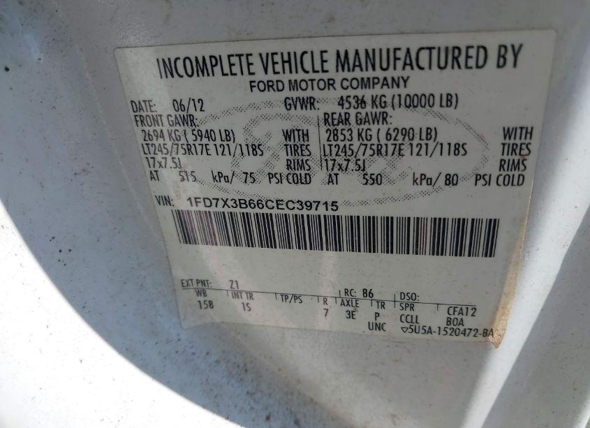 Photo 9 of 2012 Ford F-350 XL (VIN 1FD7X3B66CEC39715)