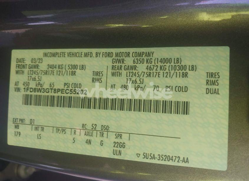 Photo 8 of 2023 Ford F-350 CHASSIS XL (VIN 1FD8W3GT8PEC55202)